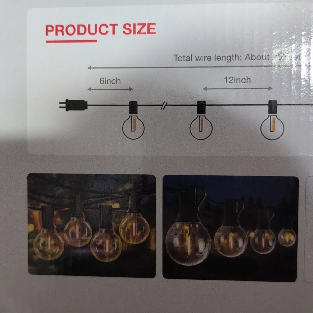 25 Feet Swiss Design Outdoor String Lights